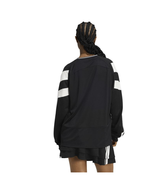 Camiseta adidas Her Ls Mulher Preto/Branco