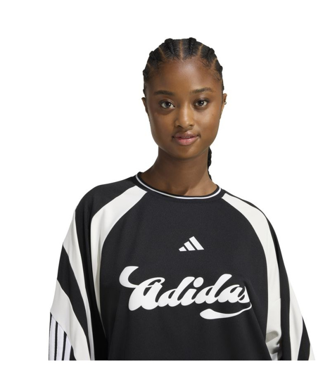 T-shirt adidas Her Ls Femme Noir/Blanc