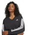 Moletom adidas 3 Bandas Ft Vn Swt Mulher Negro/Branco