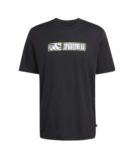 Camiseta adidas Camo Linear Cl Homem Preto