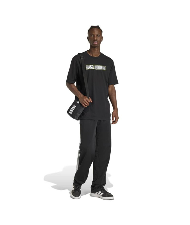 T-shirt adidas Camo Linear Cl Homme Noir