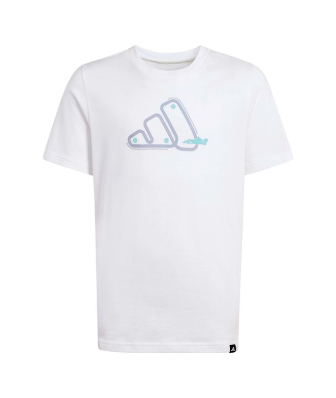 Camiseta adidas Moto 1 Infantil Branco