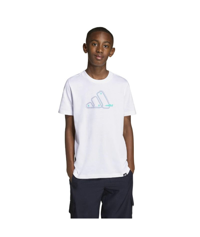 Camiseta adidas Moto 1 Infantil Branco