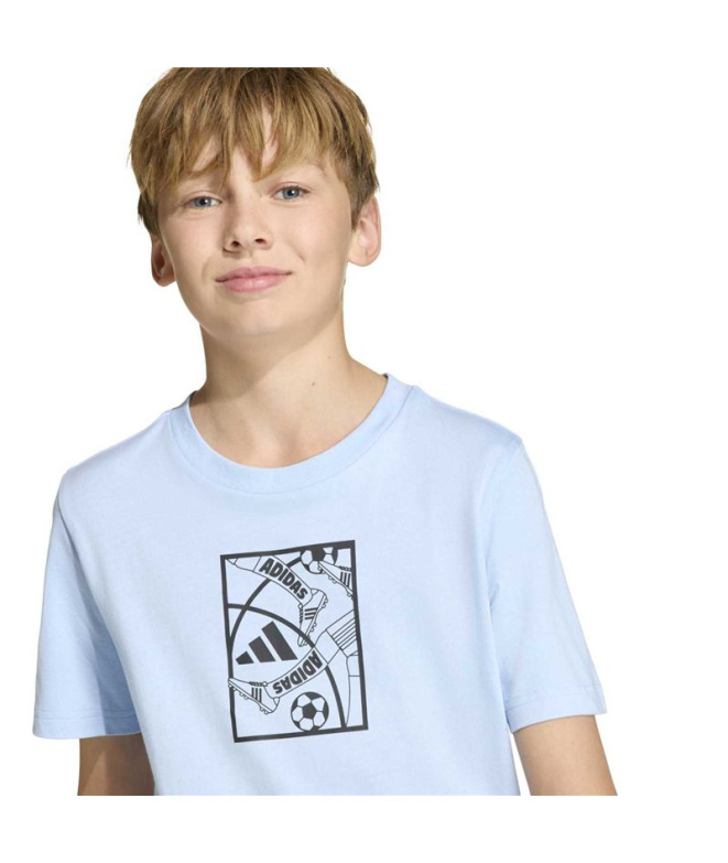 Camiseta adidas Futebol Infantil Azul