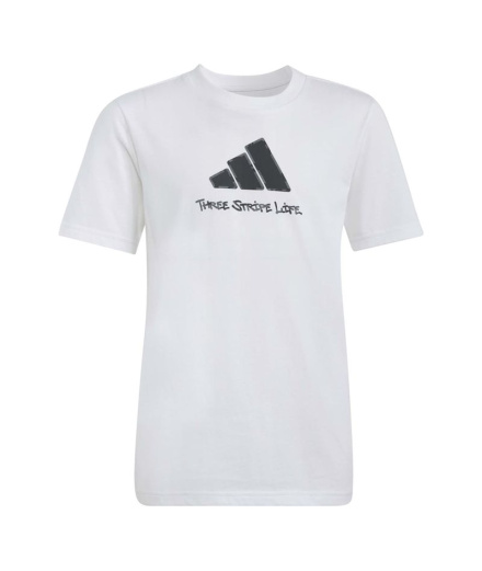 Camiseta adidas Camo Train T2 Infantil Blanco