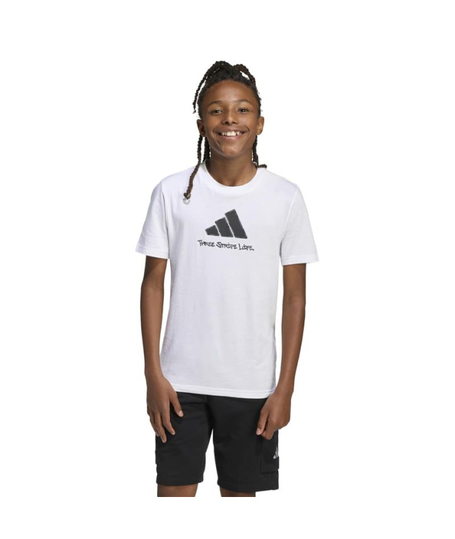 T-shirt adidas Camo Train T2 Enfant Blanc