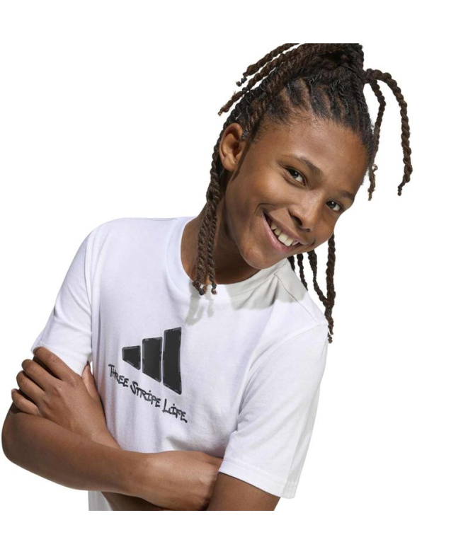 Camiseta adidas Camo Train T2 Infantil Branco