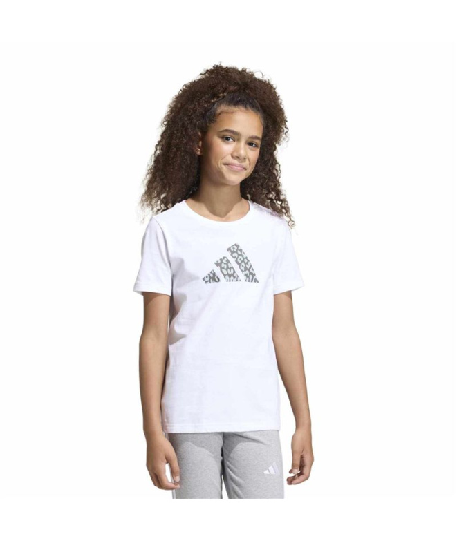 Camiseta adidas Jg Animal Menina Branco