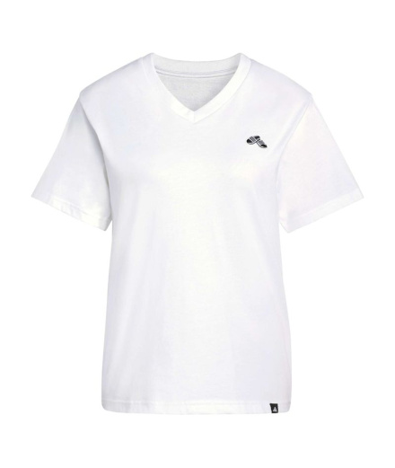 Camiseta adidas Slide Vneck Mulher Branco