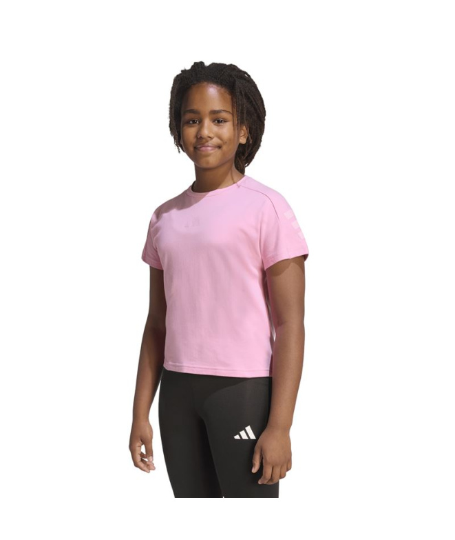 Camiseta adidas Jg Fi 3 Bandas Niña Stfltr/Rosaut