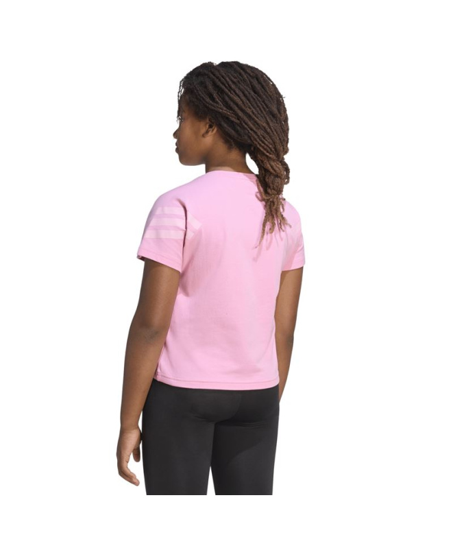 Camiseta adidas Jg Fi 3 Bandas Niña Stfltr/Rosaut