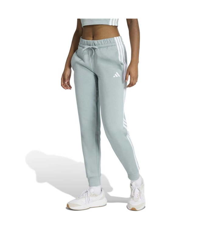 Calça adidas 3 Bandas Fl SL Mulher Sama/Branco