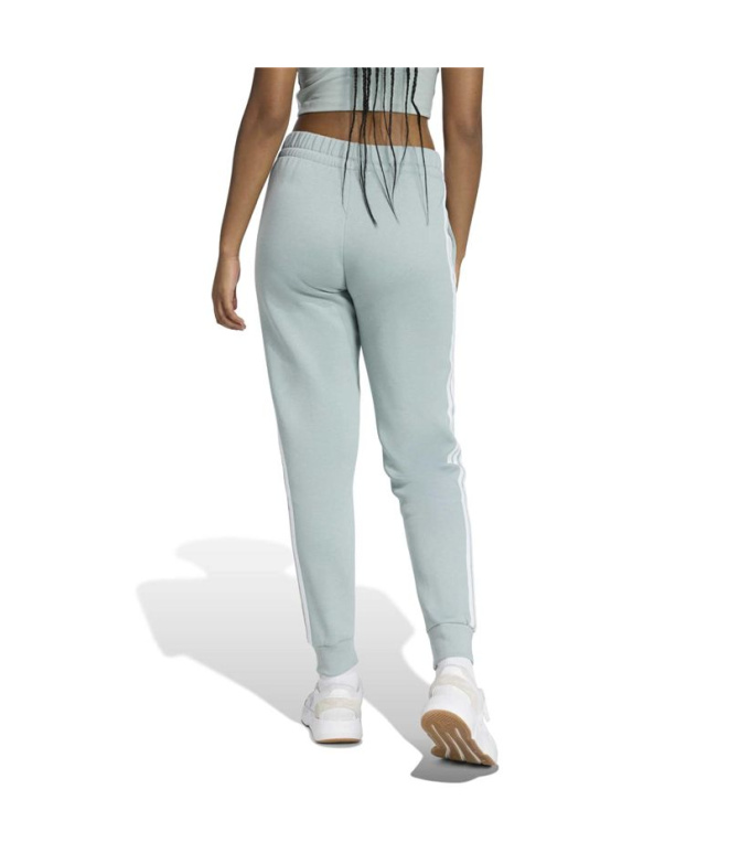 Calça adidas 3 Bandas Fl SL Mulher Sama/Branco