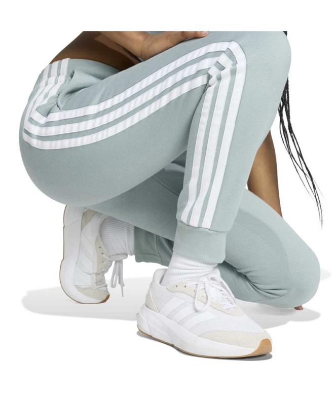 Calça adidas 3 Bandas Fl SL Mulher Sama/Branco