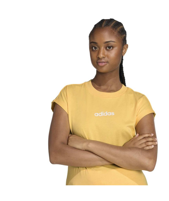 T-shirt adidas Linear Sj Femme Mase/Blanc