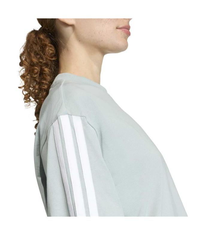 Camiseta adidas 3 Bandas Sj Bf Mujer Sama/Blanco