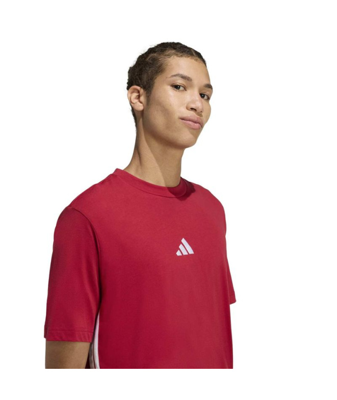 Camiseta adidas 3 Bandas Sj Homem Maract/Branco