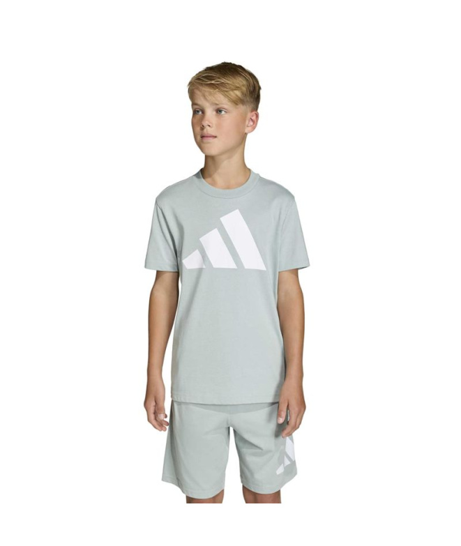 Camiseta adidas Big Logo 160 Infantil Sama/Branco