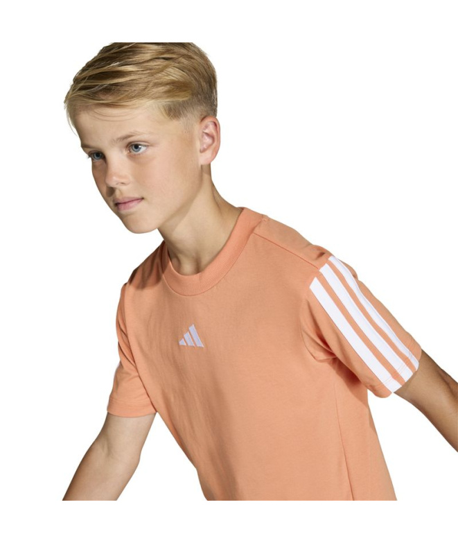 Camiseta adidas 3 Bandas 160 Infantil Naos/Branco