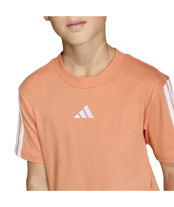 Camiseta adidas 3 Bandas 160 Infantil Naos/Branco