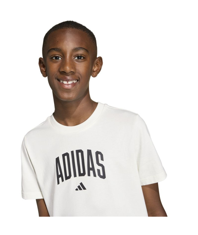 Camiseta adidas Colleg Infantil Branco