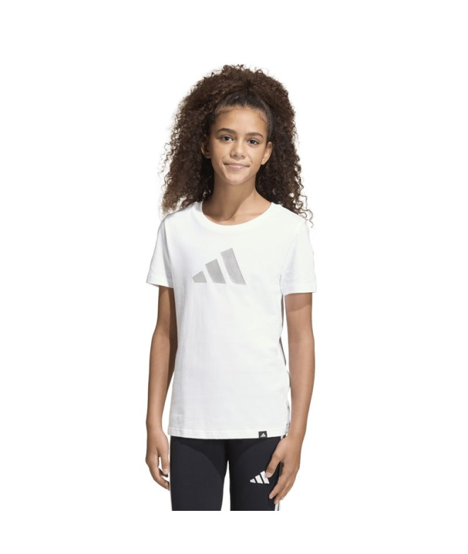 Camiseta adidas Jg Glam Menina Branco