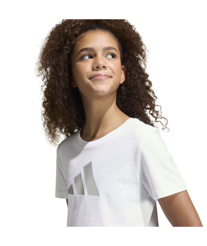 T-shirt adidas Jg Glam Fille Blanc