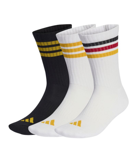 Chaussettes adidas 3 Bandes Ess Crw 3P Blanc/Noir/Doruni