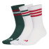 Chaussettes adidas 3 Bandes Ess Crw 3P Drkgrn/Blanc/Escmej