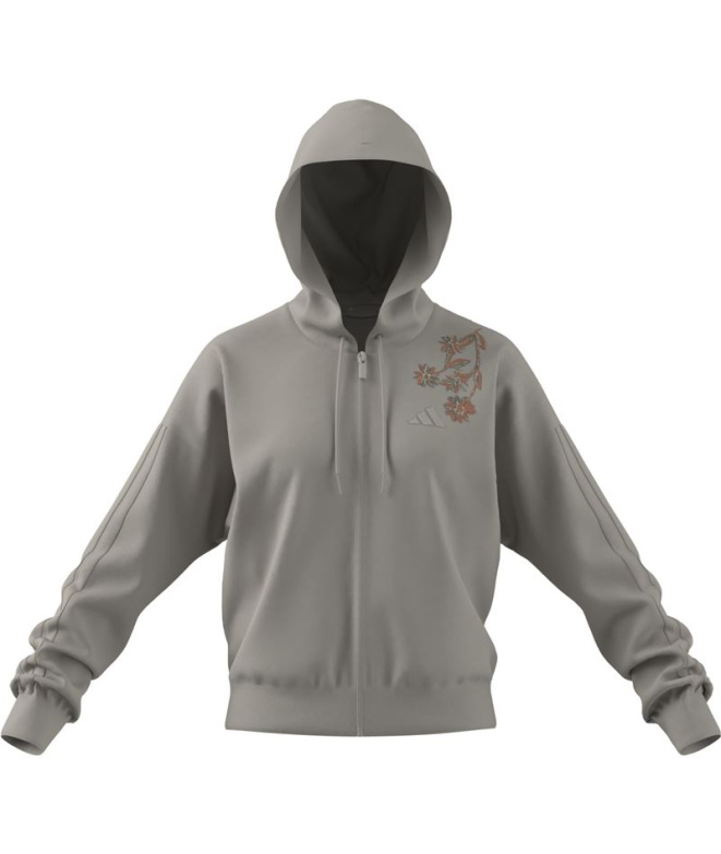 Veste adidas 3 Bandas Ft Fz Hd Femme Bleu