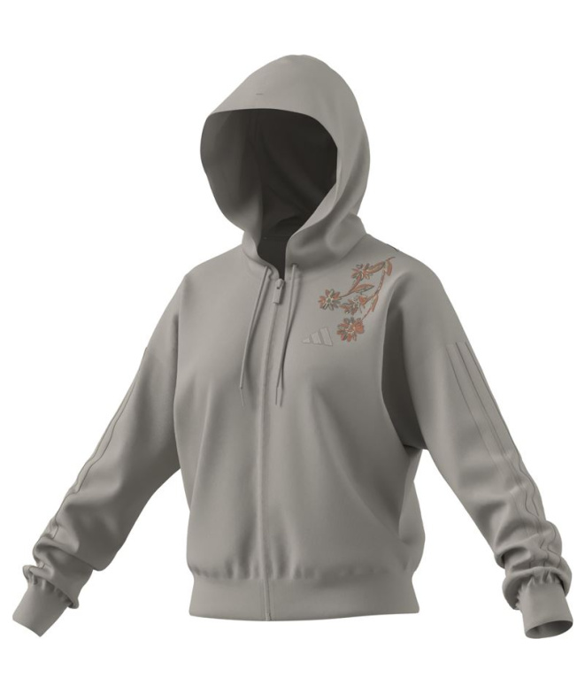 Veste adidas 3 Bandas Ft Fz Hd Femme Bleu