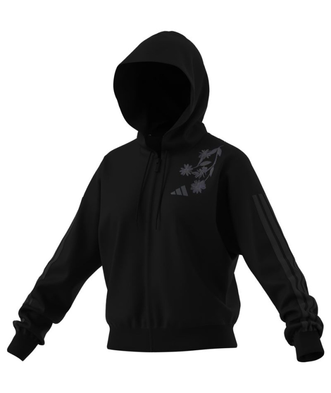 Casaco adidas 3 Bandas Ft Fz Hd Mulher Preto