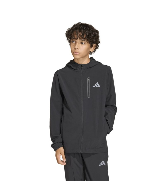Casaco adidas Wv Tt Menino Preto/Gricua