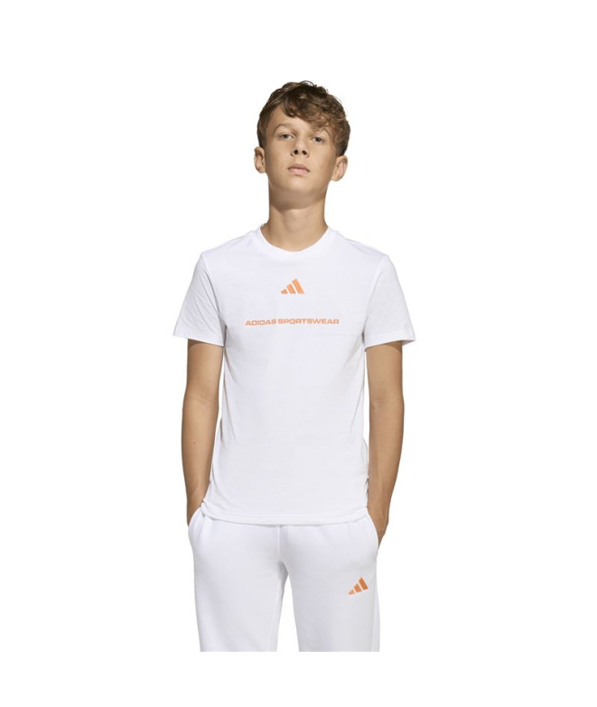 Camiseta adidas Sj Menino Branco