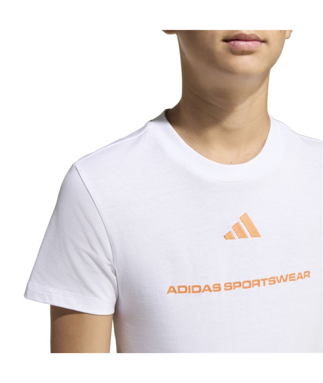 Camiseta adidas Sj Menino Branco