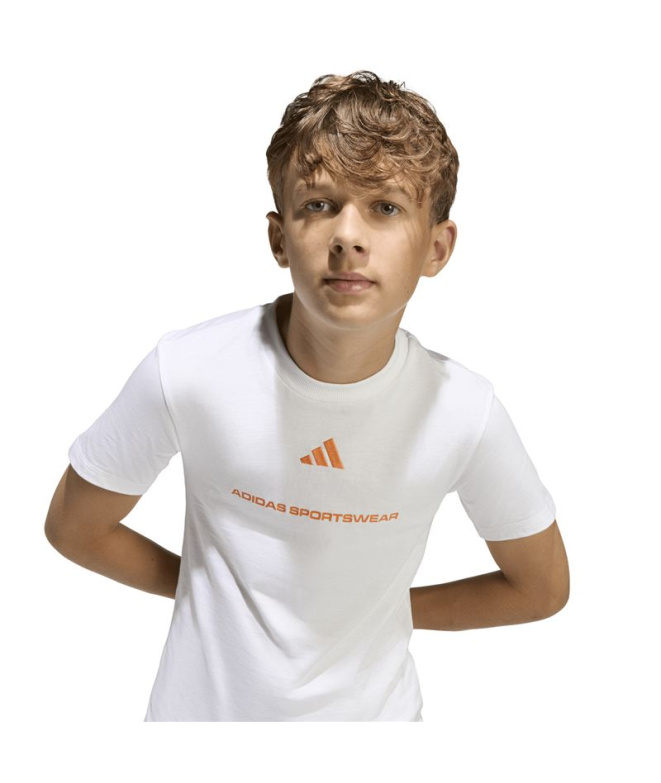 Camiseta adidas Sj Menino Branco