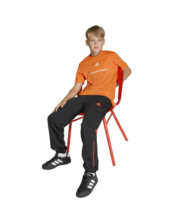 Calça adidas Fl Menino Preto/Granada