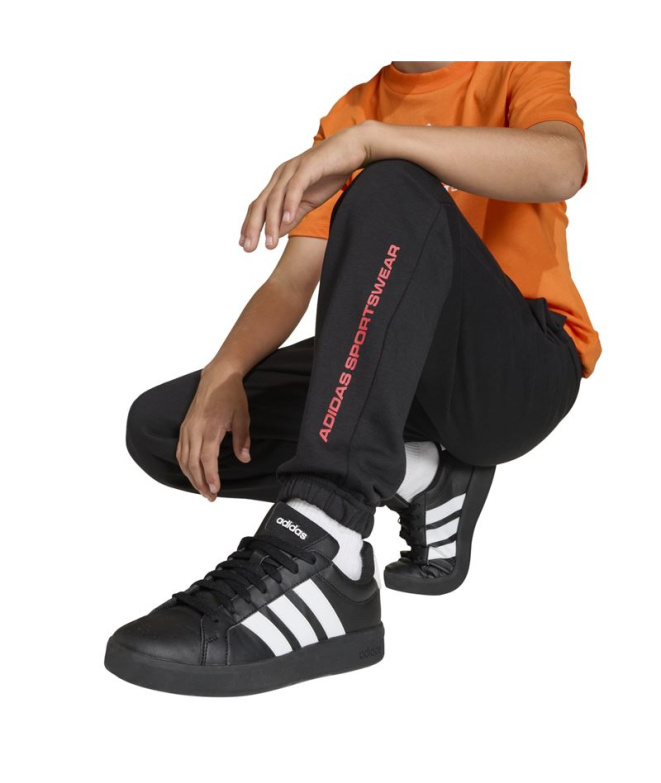 Calça adidas Fl Menino Preto/Granada