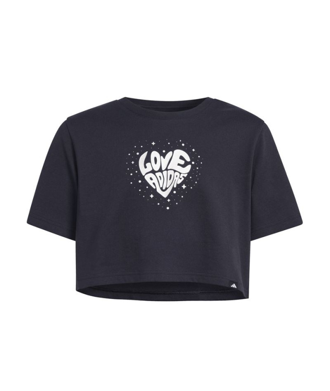 Camiseta adidas Jg Glam Menina Preto