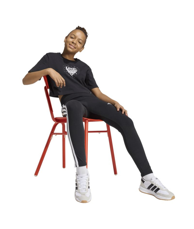 Camiseta adidas Jg Glam Menina Preto