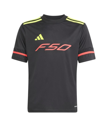 T-shirt de Football adidas F50 Jsy Enfant Noir/Tesoye/Rouge