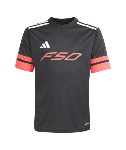 T-shirt de Football adidas F50 Jsy Enfant Noir/Rouge/Blanc
