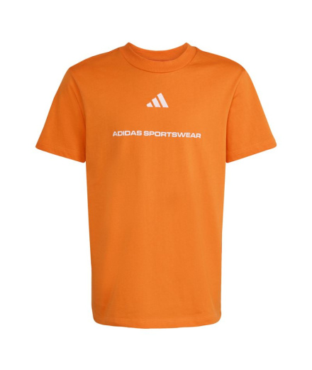 Camiseta adidas Sj Menino Laranja