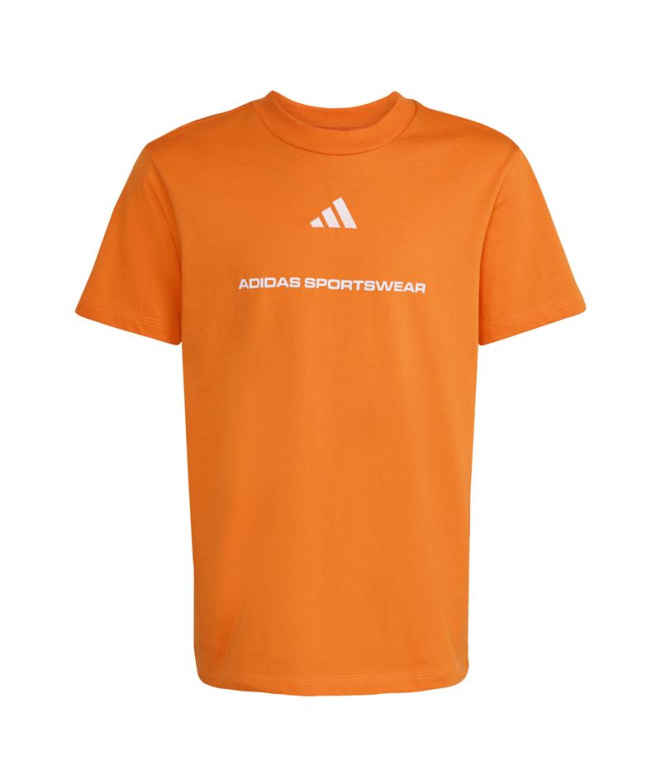 Camiseta adidas Sj Menino Laranja