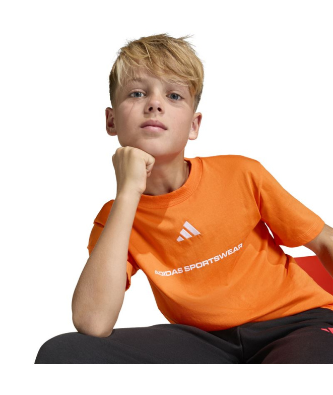 Camiseta adidas Sj Menino Laranja