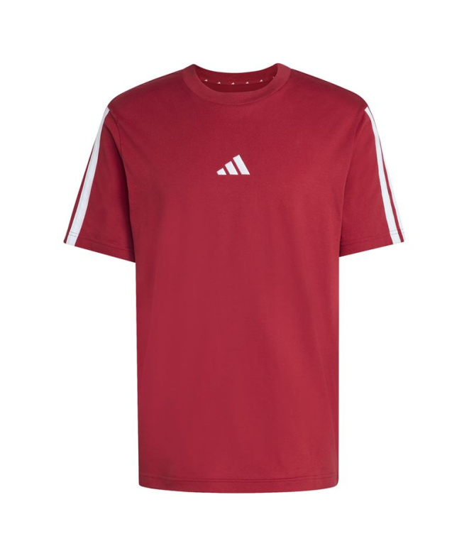 Camiseta adidas 3 Bandas Sj Homem Maract/Branco