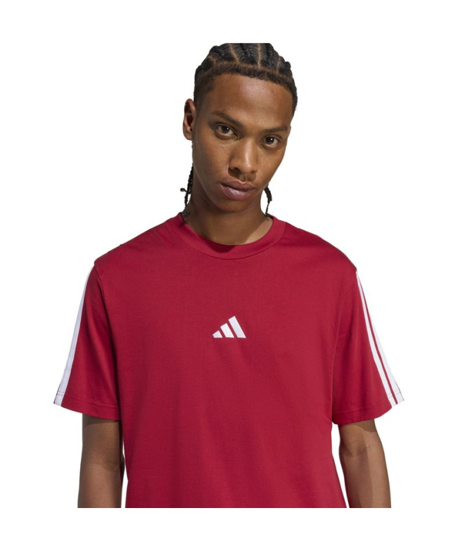 Camiseta adidas 3 Bandas Sj Homem Maract/Branco