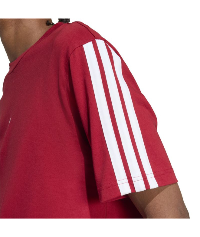 Camiseta adidas 3 Bandas Sj Homem Maract/Branco