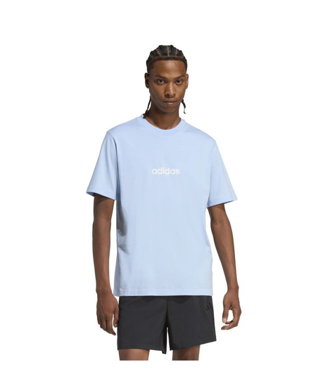 T-shirt adidas Linear Sj Homme Bleu/Blanc