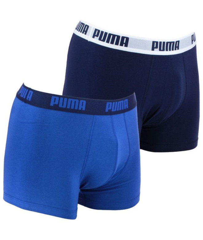 Slip Puma Basic Boxer 2P Homme Bleu